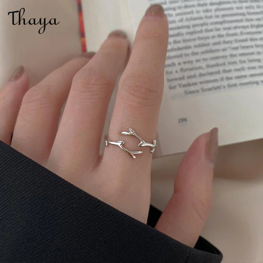 Thaya 925 Silver Eternal Growth Branch Ring