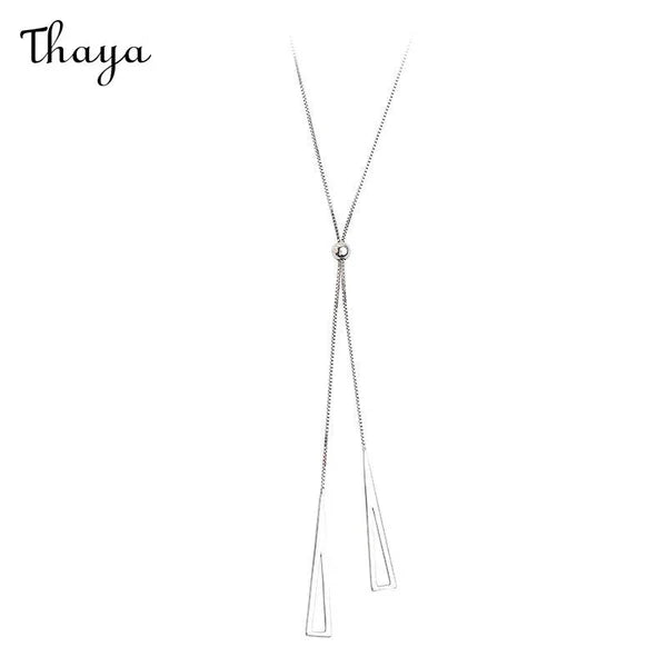 Thaya 925 Silver Geometric Niche Design Necklace