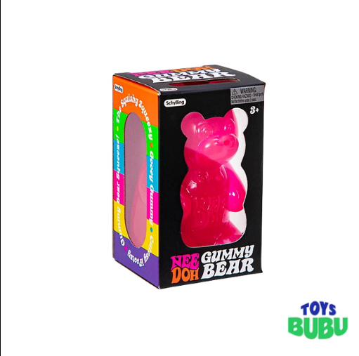 Schylling Nee Doh Gummy Bear Squishy Fidget Toy - Cute Stress Relief Squeeze Ball for Kids & Adults
