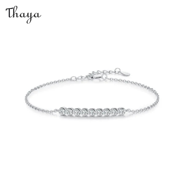 Thaya 925 Silver Brilliant Moissanite Shine Bracelet
