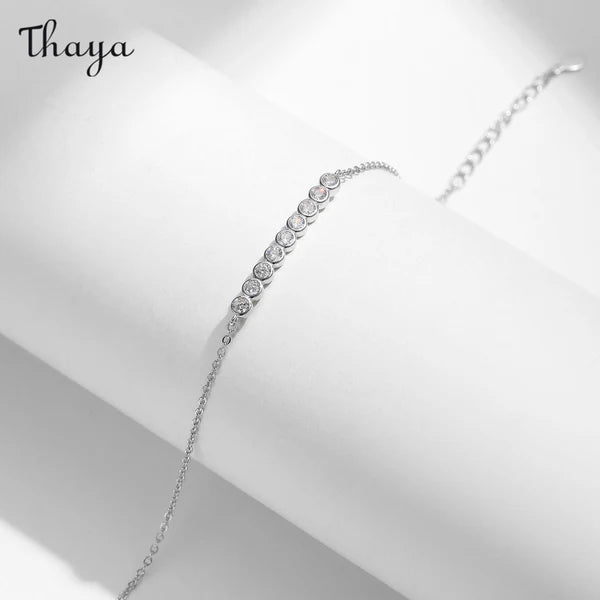 Thaya 925 Silver Brilliant Moissanite Shine Bracelet