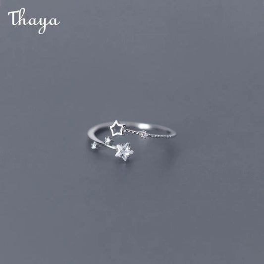 Thaya 925 Silver Diamond Star Ring