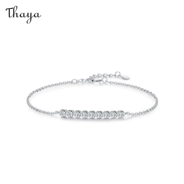 Thaya 925 Silver Brilliant Moissanite Shine Bracelet